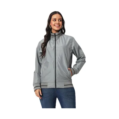 Reversible lightweight bomber jacket for women