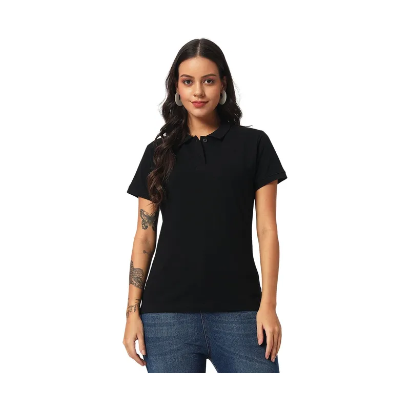 Fully recycled polo shirt for women