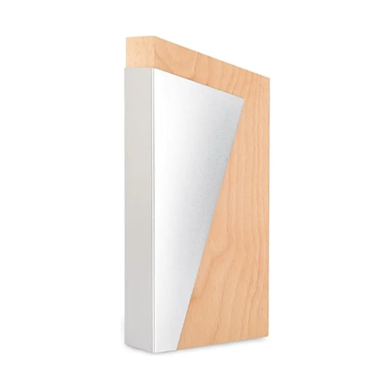Recycled aluminium award on a wood base