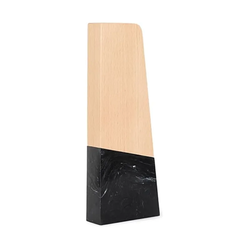 Tapered recycled award on a dark base
