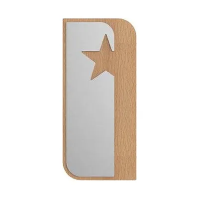 Star cut beech award with a metal panel