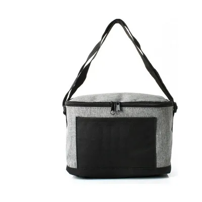 Cube cooler bag for lunch and two bottles