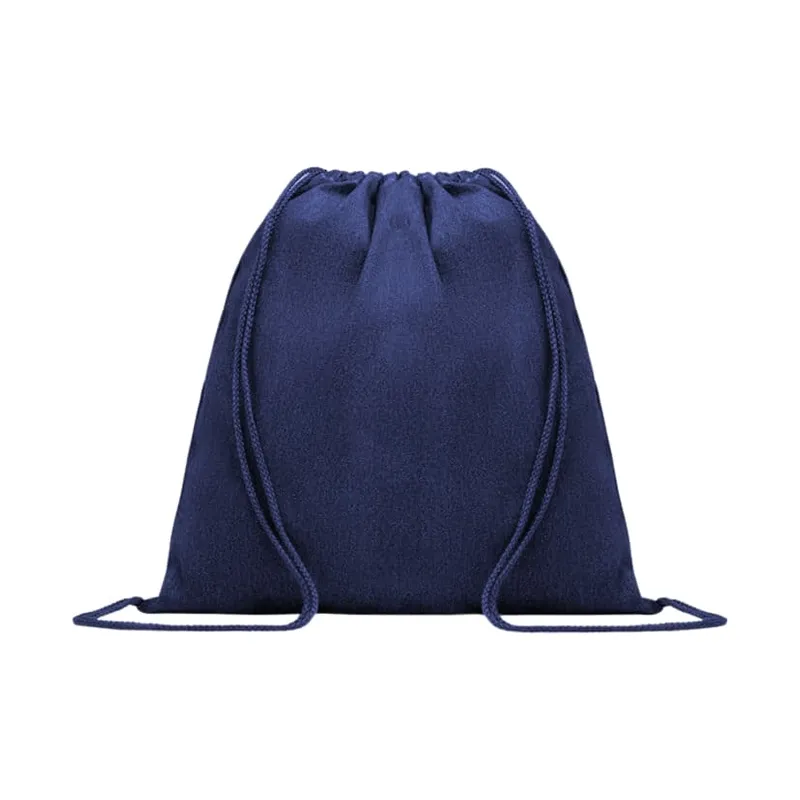 Upcycled denim drawstring bag