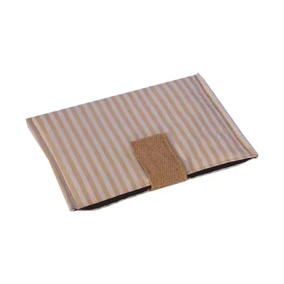 Cotton tablet case with room for a charger
