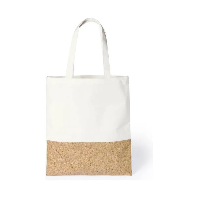 Cork and recycled cotton shopping bag