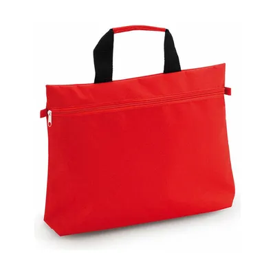 Red document bag for papers and a folder