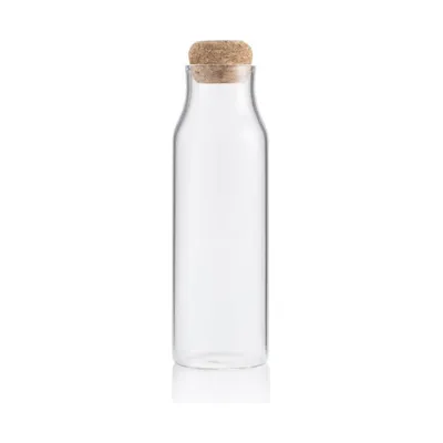 Borosilicate glass bottle with cork lid, 600 ml