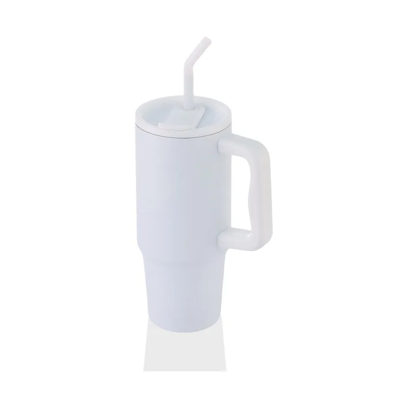 Recycled steel tumbler with a reusable straw
