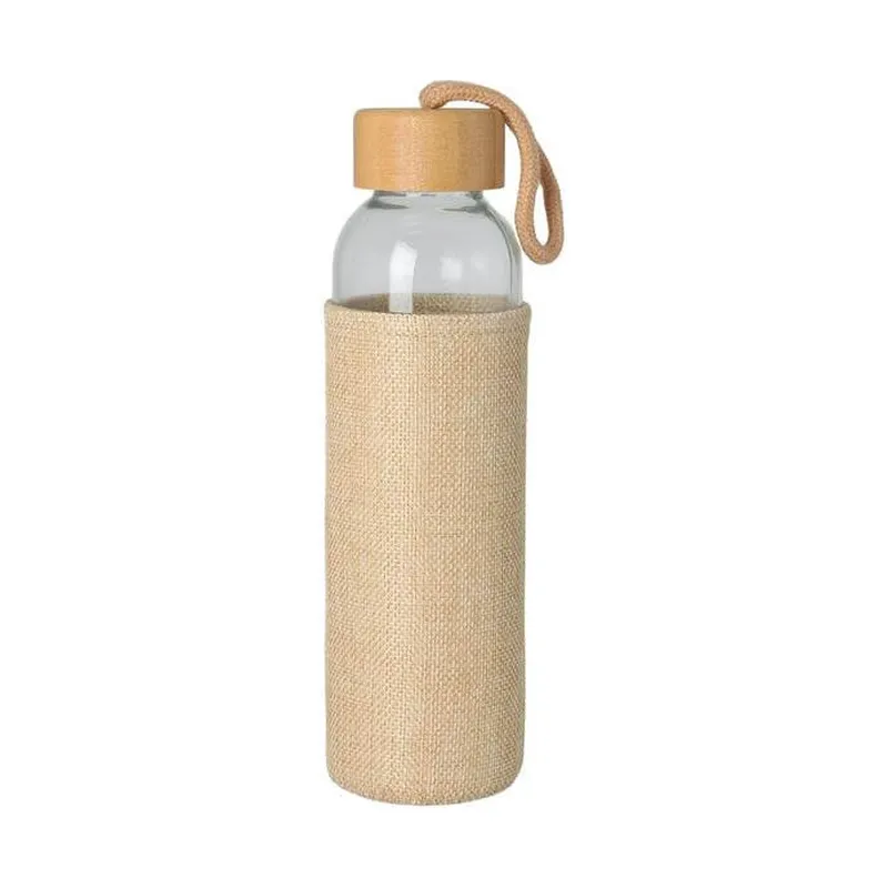 Jute sleeve glass bottle, 500 ml