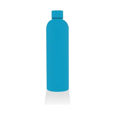 Aqua blue soft touch bottle, 750 ml