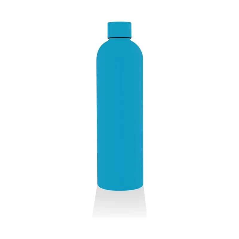 Aqua blue soft touch bottle, 750 ml