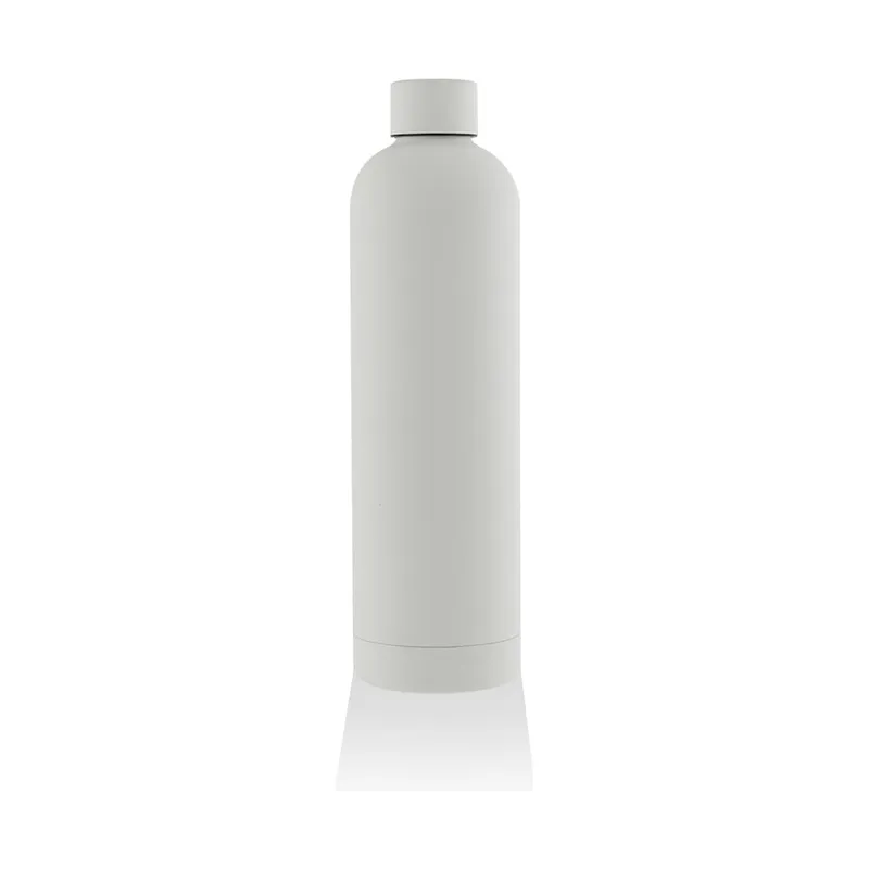 White soft touch insulated bottle, 750 ml