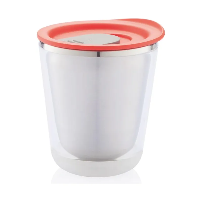 XD Design red stainless steel coffee mug