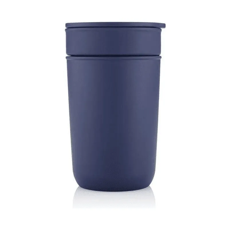Ceramic tumbler with a recycled sleeve