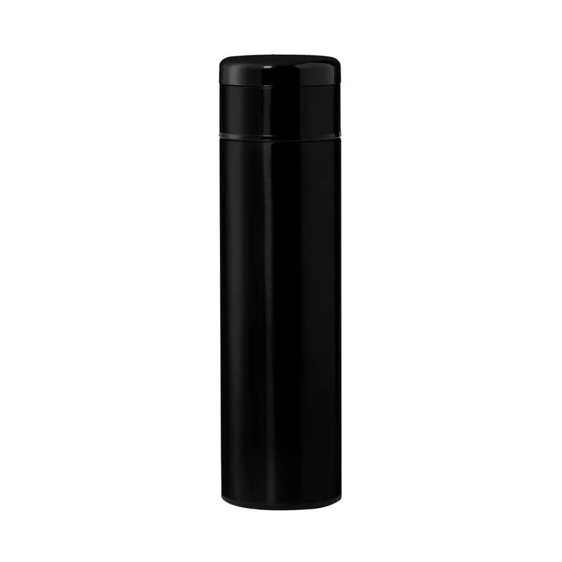 Double wall flask with a temperature lid