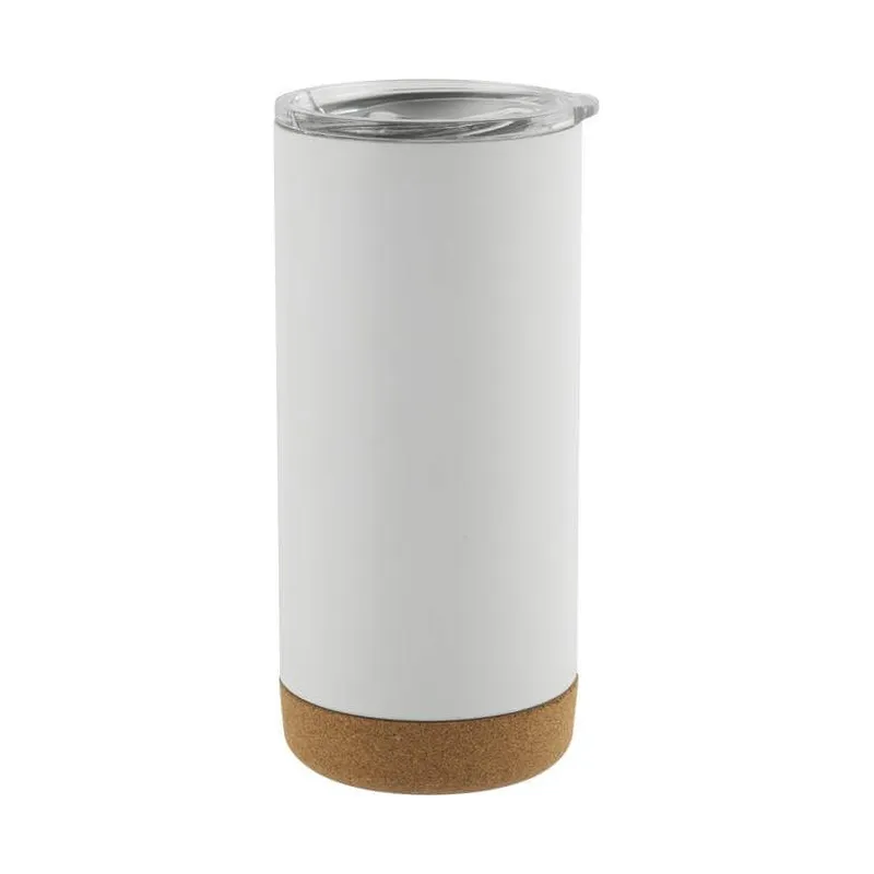 Cork base insulated mug