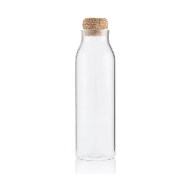 Borosilicate glass bottle with cork lid, 1,200 ml