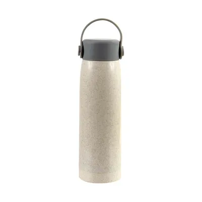 Wheat straw glass bottle