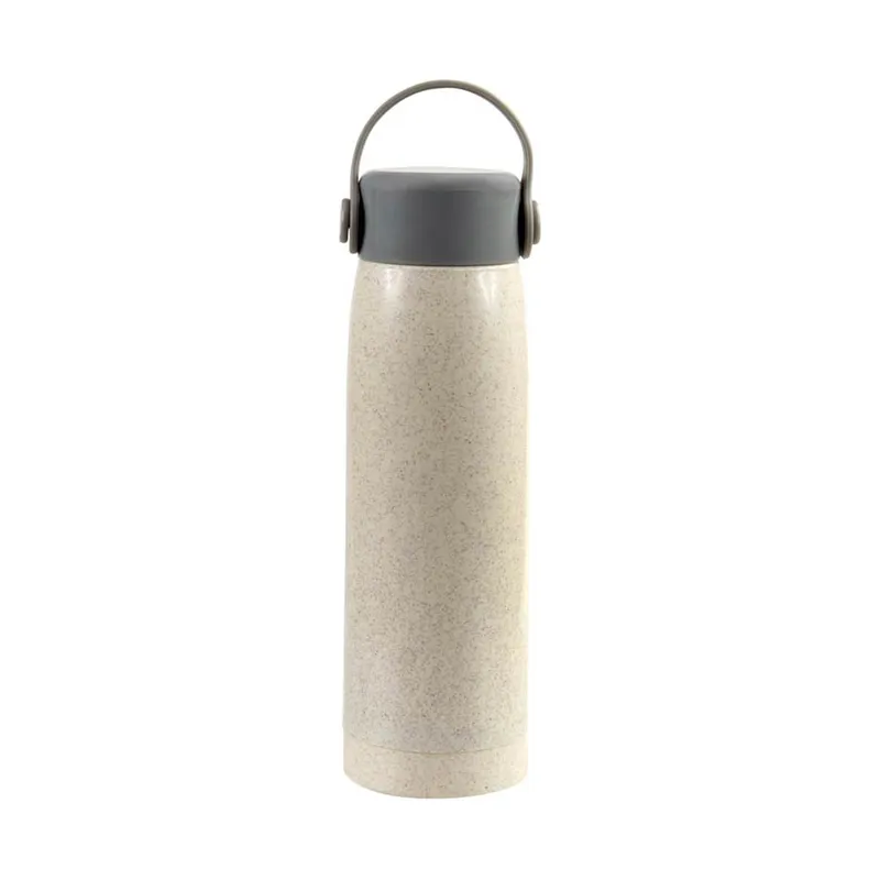 Wheat straw glass bottle
