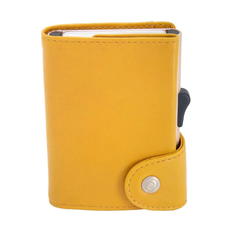 Slim Italian leather RFID wallet