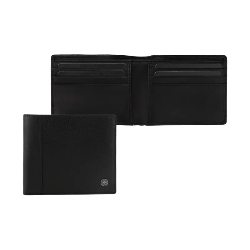 Cross pebble leather fold wallet, 8 cards