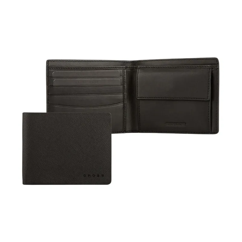Cross Saffiano leather wallet with a coin pocket
