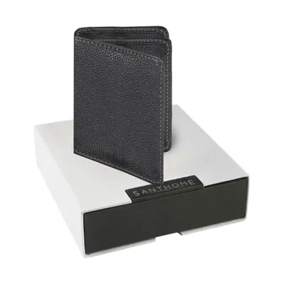 Slim antimicrobial leather card case