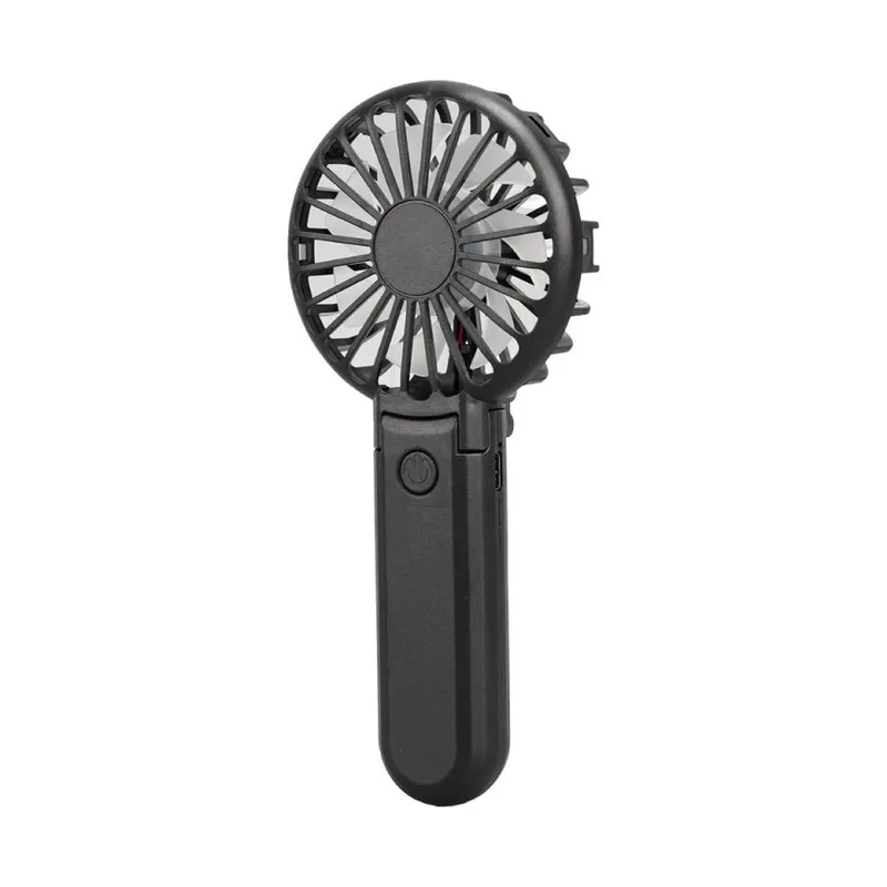 Rechargeable handheld fan with a folding stand
