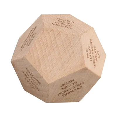 Digital detox wooden dice