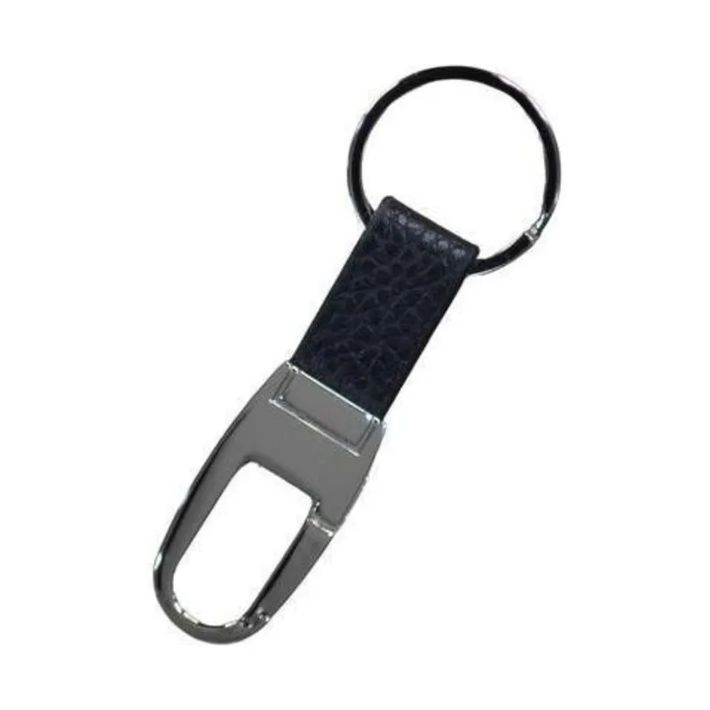 Solid metal keyring