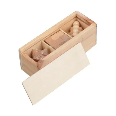 Brain teaser puzzle set, three pieces