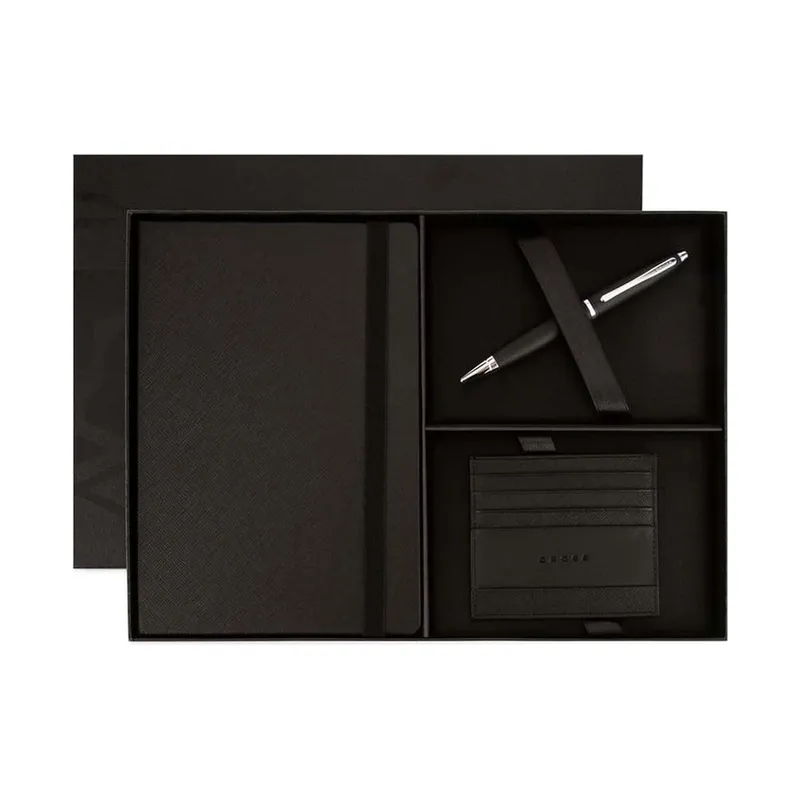 Cross pen, notebook and card holder gift set
