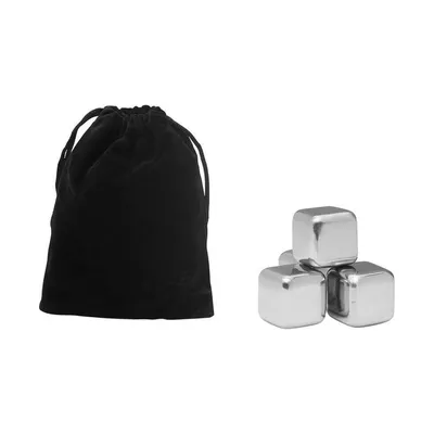 Set of 4 stainless steel ice cubes