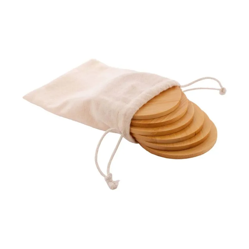 Set of 6 bamboo coasters