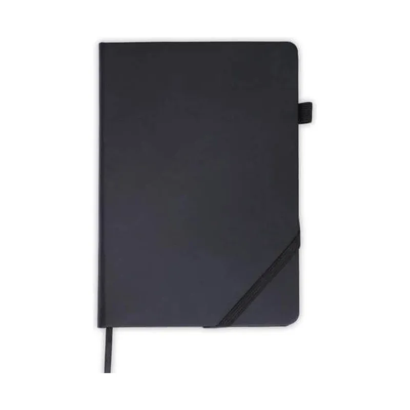 A5 PU hard cover notebook with a pen loop