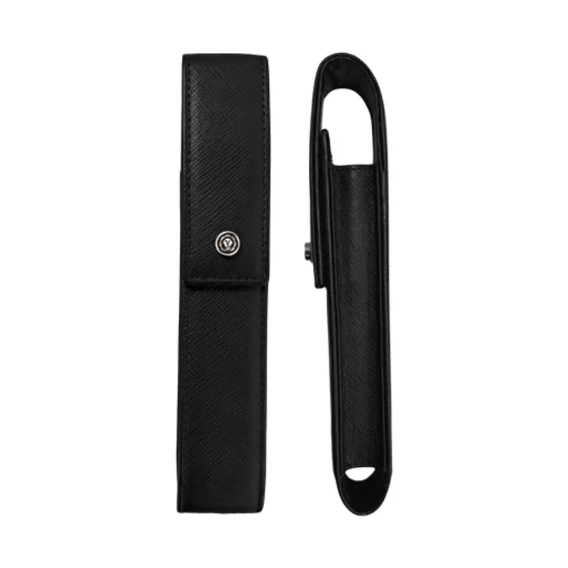 Cross leather pen case with a flap