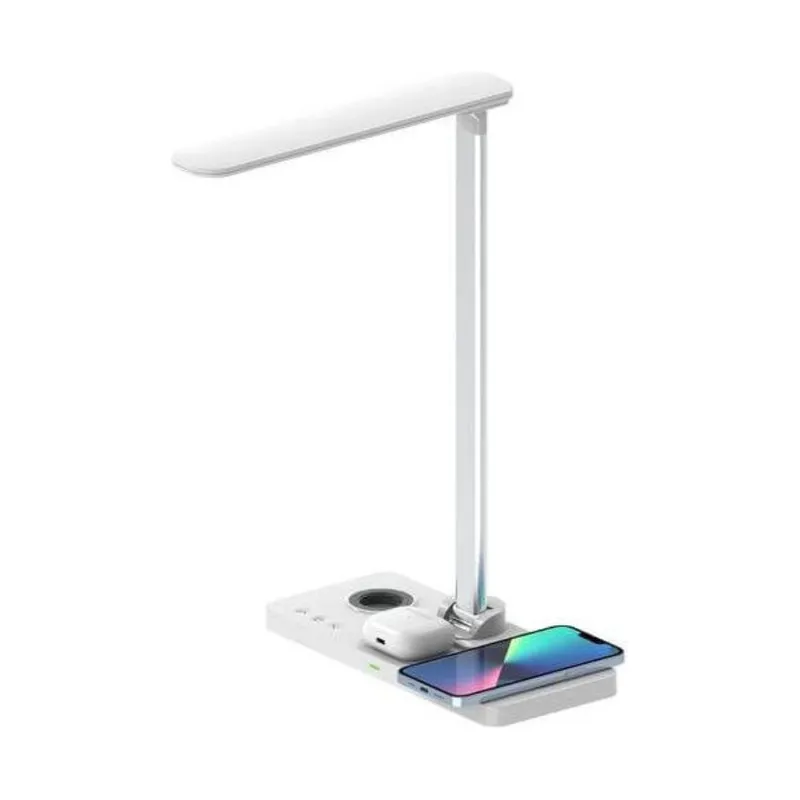 Desk lamp with three charging positions