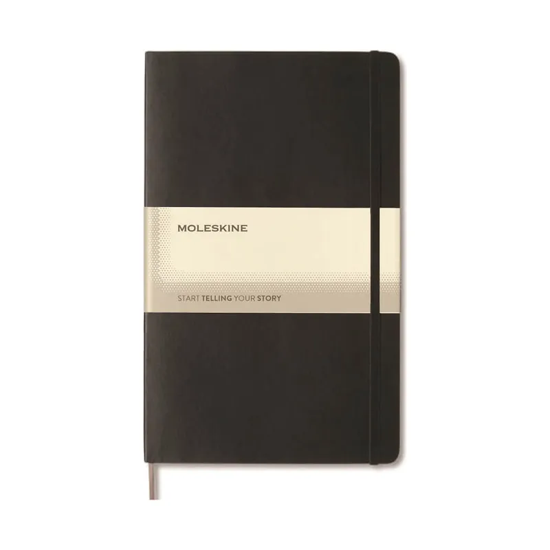 Moleskine large notebook with plain pages