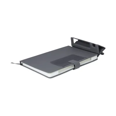 A5 notebook with a phone stand and pen holder
