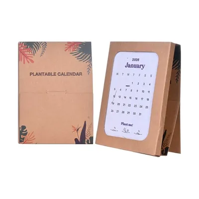 Plantable seed paper calendar, 12 sheets