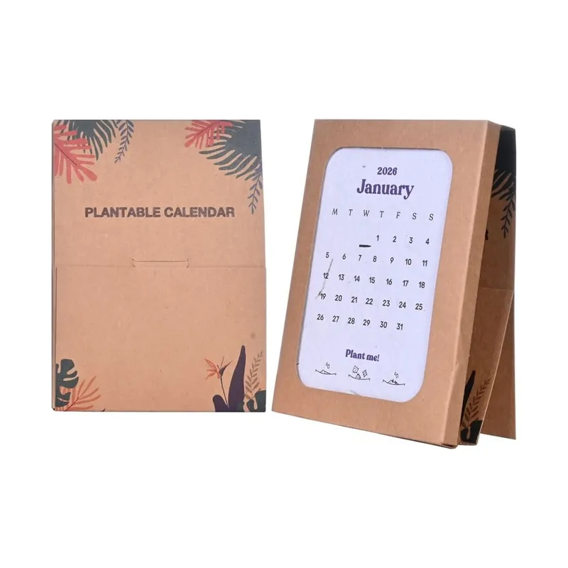 Plantable seed paper calendar, 12 sheets