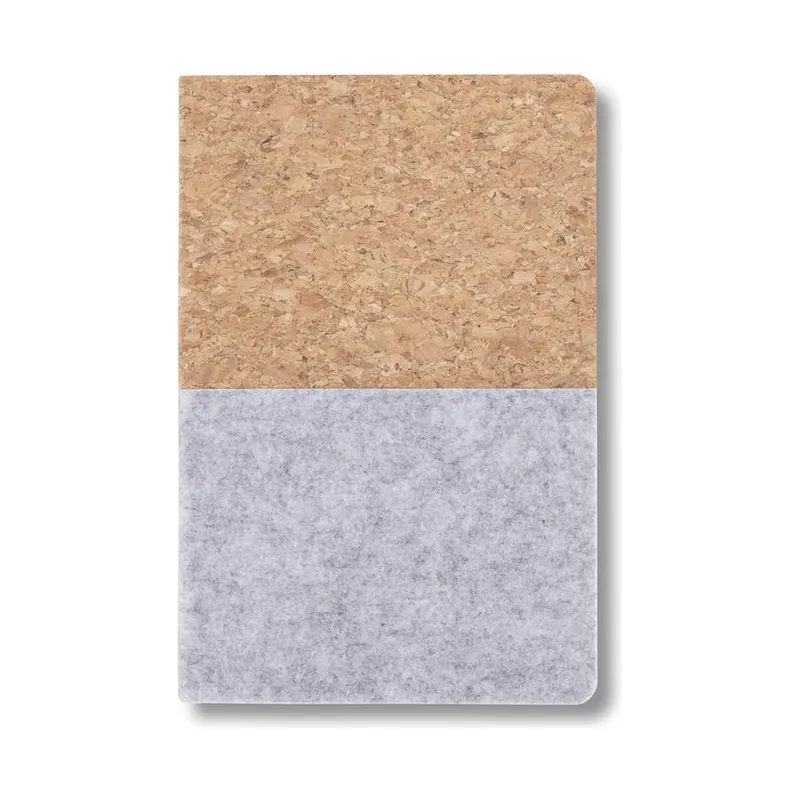 Recycled felt and cork notebook