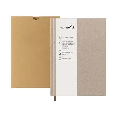 A5 notebook with a tea cover