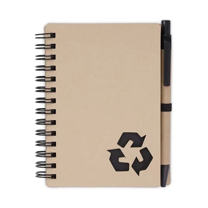 A6 notepad and pen set with sticky notes