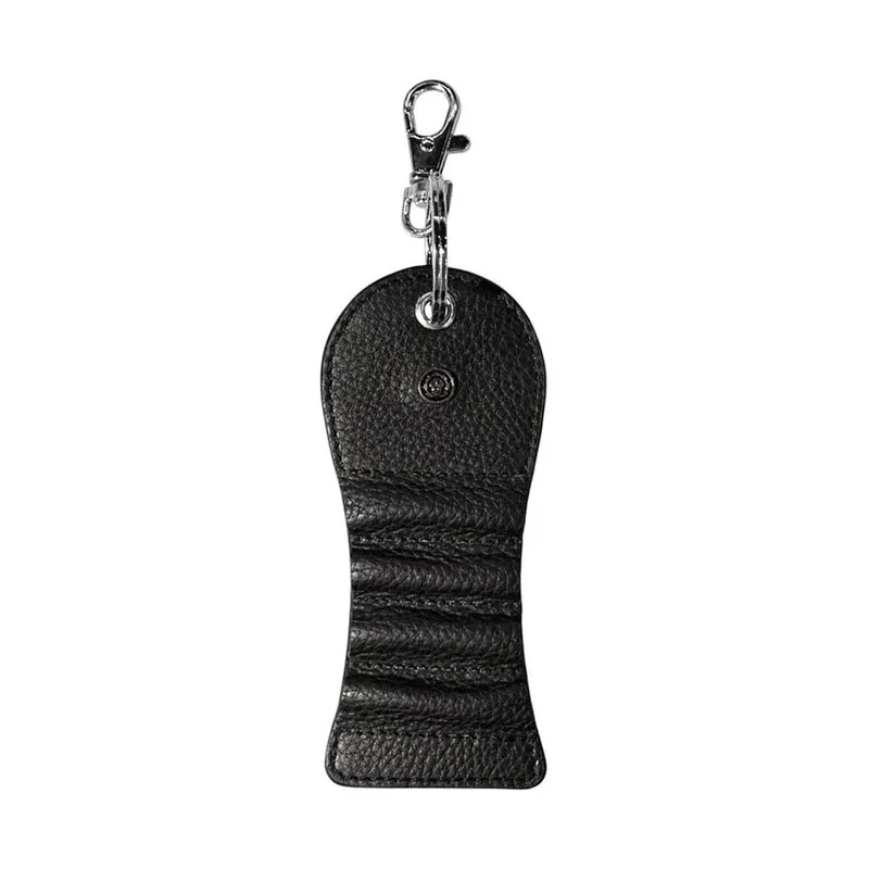 Cross leather golf tee holder