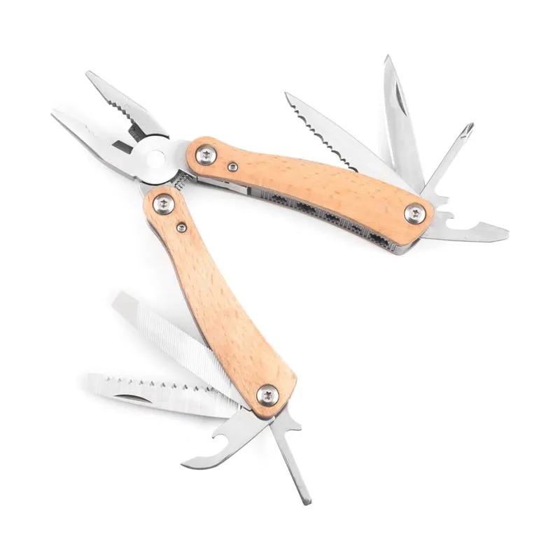 Multitool with wooden handles, 13 tools