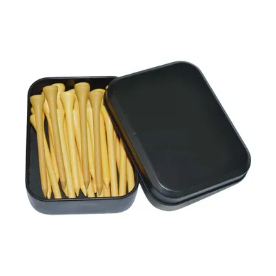 Set of 30 golf tees in a tin box