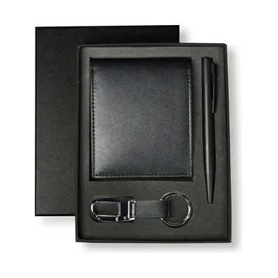 Men's wallet, keyring and pen set