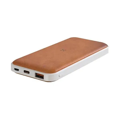 Recycled leather powerbank, 10,000 mAh PD