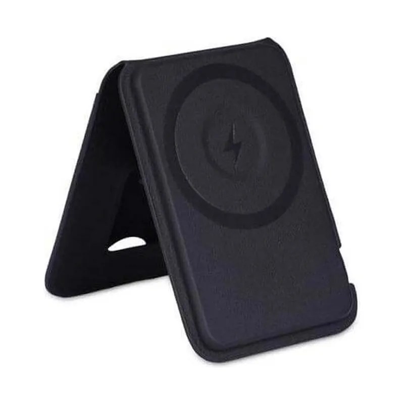 Magnetic wireless charger and card holder stand